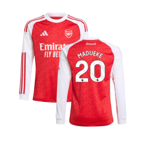 2025-2026 Arsenal Long Sleeve Home Shirt (Kids) (Madueke 20)