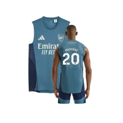 2025-2026 Arsenal Sleeveless Jersey (Blanch Blue) (Madueke 20)