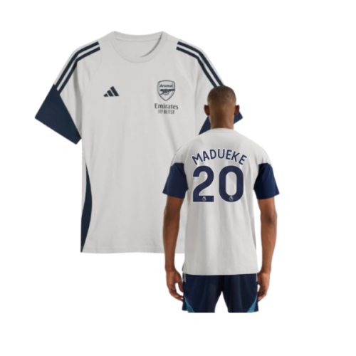 2025-2026 Arsenal Training Tee (Grey) (Madueke 20)