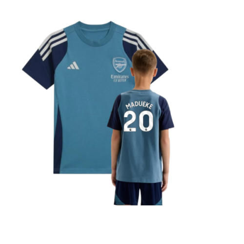 2025-2026 Arsenal Training Tee (Blanch Blue) - Kids (Madueke 20)