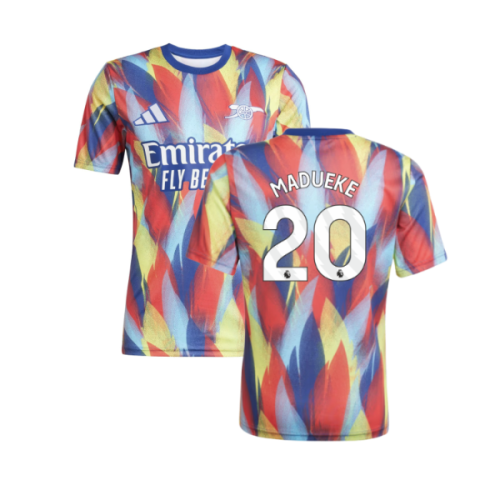 2025-2026 Arsenal Pre-Match Shirt (Victory Blue) - Kids (Madueke 20)