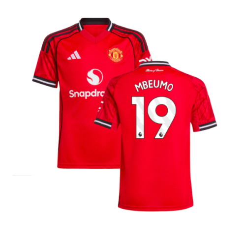 2025-2026 Man Utd Home Shirt (Kids) (Mbeumo 19)