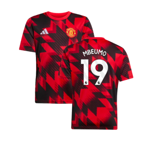 2025-2026 Man Utd Pre-Match Shirt (Red) - Kids (Mbeumo 19)