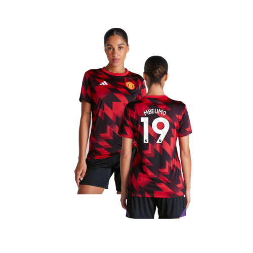 2025-2026 Man Utd Pre-Match Shirt (Red) - Womens (Mbeumo 19)