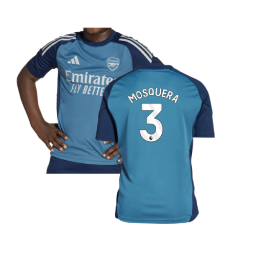 2025-2026 Arsenal Training Shirt (Blanch Blue) - Kids (Mosquera 3)