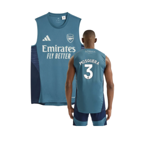 2025-2026 Arsenal Sleeveless Jersey (Blanch Blue) (Mosquera 3)