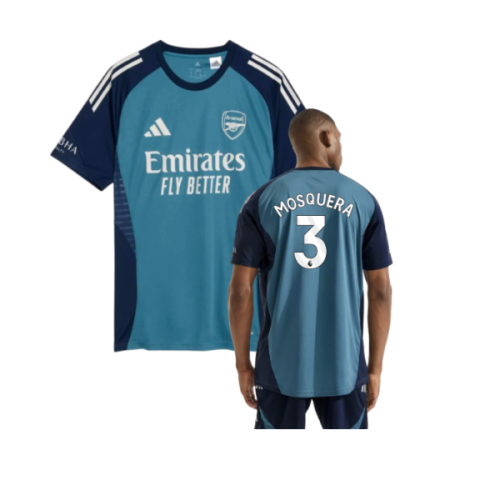 2025-2026 Arsenal Training Shirt (Blanch Blue) (Mosquera 3)