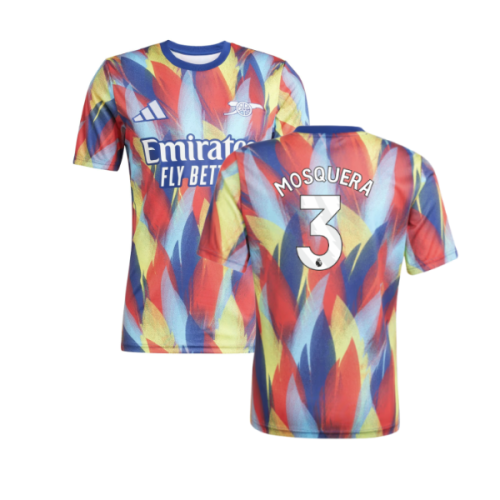 2025-2026 Arsenal Pre-Match Shirt (Victory Blue) - Kids (Mosquera 3)