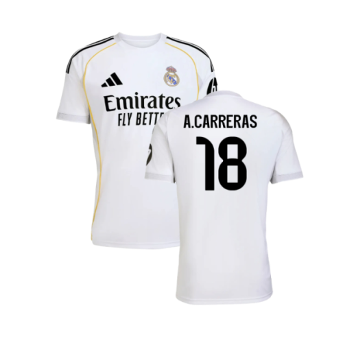 2025-2026 Real Madrid Home Shirt (A.Carreras 18)