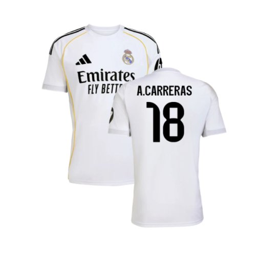 2025-2026 Real Madrid Home Shirt (A.Carreras 18)