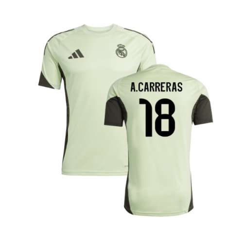 2025-2026 Real Madrid Training Jersey (Almost Lime) (A.Carreras 18)