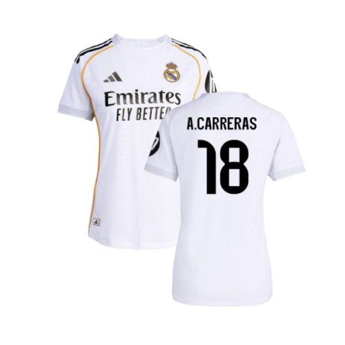 2025-2026 Real Madrid Authentic Home Shirt (Womens) (A.Carreras 18)