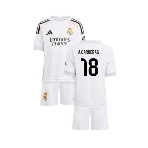 2025-2026 Real Madrid Home Mini Kit (A.Carreras 18)