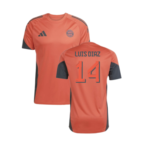 2025-2026 Bayern Munich Training Shirt (Easy Coral) (Luis Diaz 14)