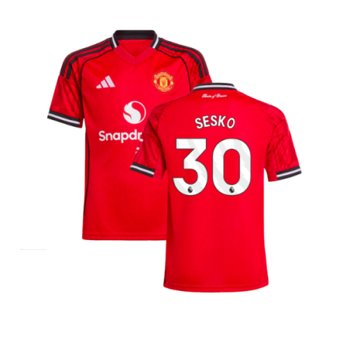2025-2026 Man Utd Home Shirt (Kids) (Sesko 30)