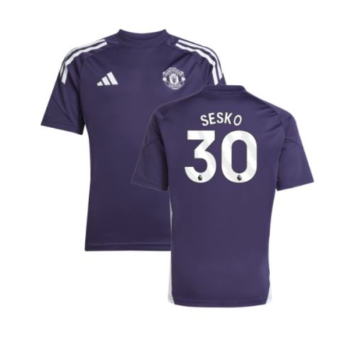 2025-2026 Man Utd Training Jersey (Aurora Plum) - Kids (Sesko 30)