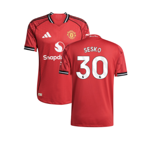 2025-2026 Man Utd Authentic Home Shirt (Sesko 30)