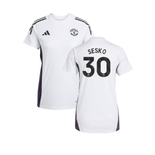 2025-2026 Man Utd Training Jersey (White) - Womens (Sesko 30)