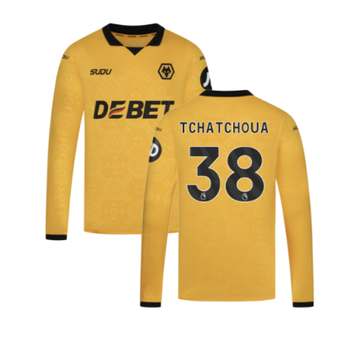 2025-2026 Wolves Long Sleeve Home Shirt (Tchatchoua 38)