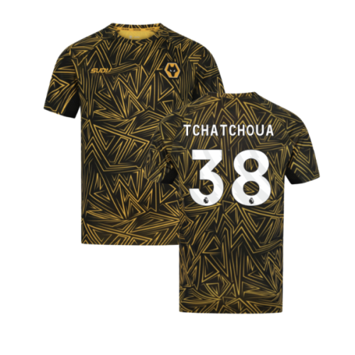 2025-2026 Wolves Home Pre-Match Shirt (Black) (Tchatchoua 38)