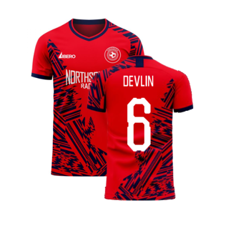 Aberdeen 2024-2025 Home Concept Football Kit (Libero) (Devlin 6)