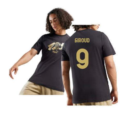 AC Milan 125th Anniversary ftblCulture Tee (Black) (Giroud 9)