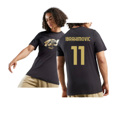 AC Milan 125th Anniversary ftblCulture Tee (Black) (Ibrahimovic 11)