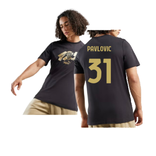 AC Milan 125th Anniversary ftblCulture Tee (Black) (Pavlovic 31)