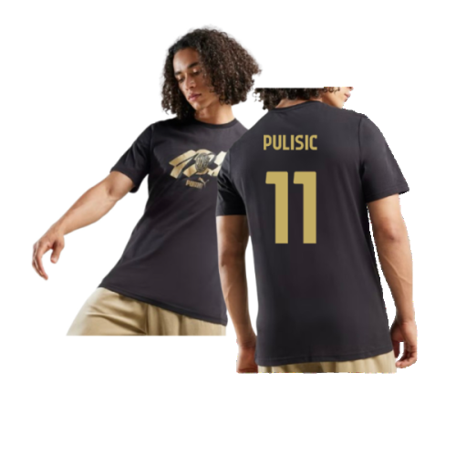 AC Milan 125th Anniversary ftblCulture Tee (Black) (Pulisic 11)