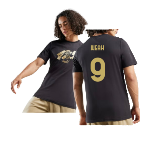 AC Milan 125th Anniversary ftblCulture Tee (Black) (Weah 9)