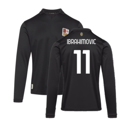 AC Milan 125th Authentic Shirt LS (Black) (Ibrahimovic 11)