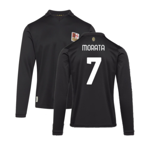 AC Milan 125th Authentic Shirt LS (Black) (Morata 7)