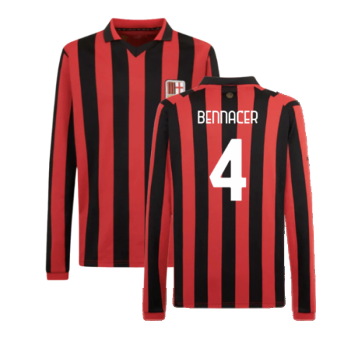 AC Milan 125th Authentic Shirt LS (Black-Red) (Bennacer 4)