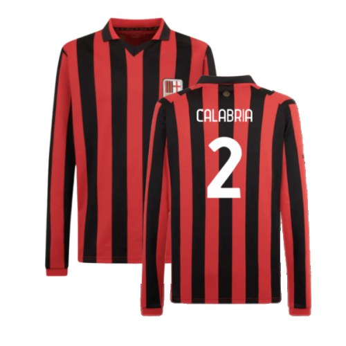 AC Milan 125th Authentic Shirt LS (Black-Red) (Calabria 2)