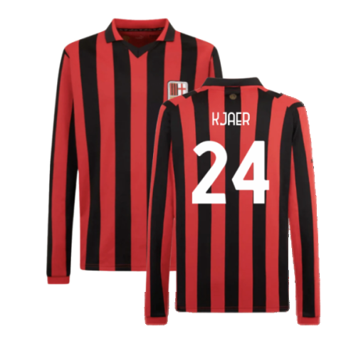 AC Milan 125th Authentic Shirt LS (Black-Red) (Kjaer 24)