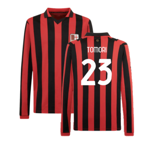 AC Milan 125th Authentic Shirt LS (Black-Red) (Tomori 23)