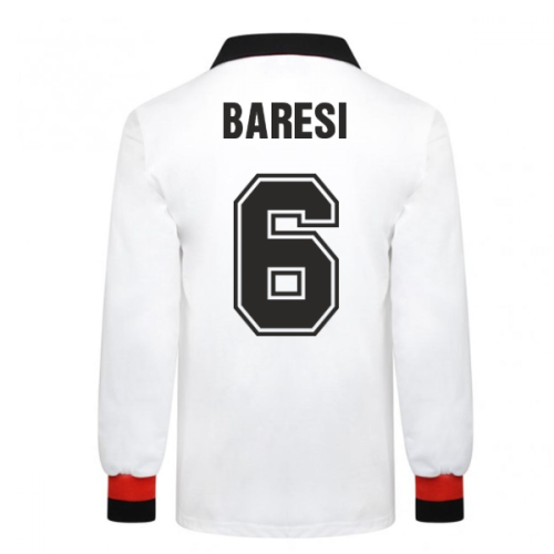 AC Milan 1963 European Cup Final Retro Football Shirt (BARESI 6)