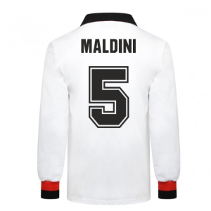 AC Milan 1963 European Cup Final Retro Football Shirt (Maldini 5)