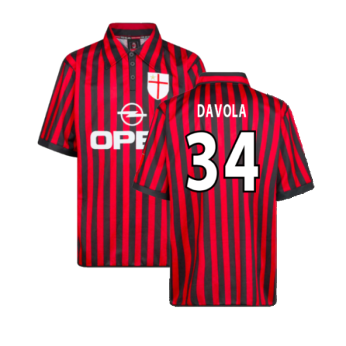 AC Milan 2000 Centenary Retro Football Shirt (Davola 34)