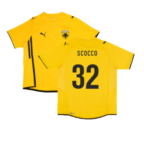 AEK Athens 2009-10 Home Shirt ((Excellent) XL) (Scocco 32)