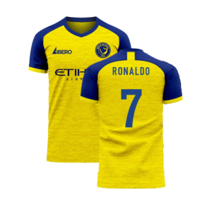 Al-Nassr 2024-2025 Home Concept Football Kit (Libero) - Kids (Long Sleeve) (Ronaldo 7)