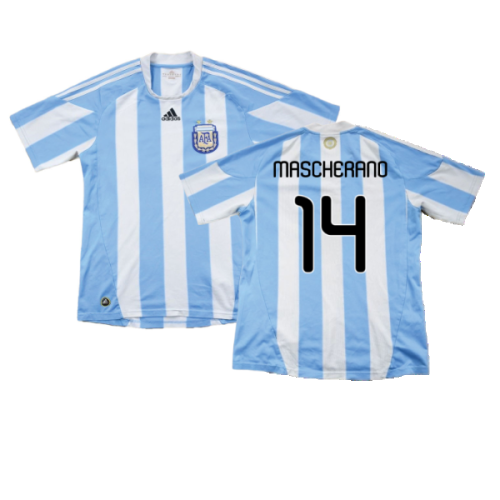 Argentina 2010-11 Home Shirt ((Excellent) XL) (Mascherano 14)