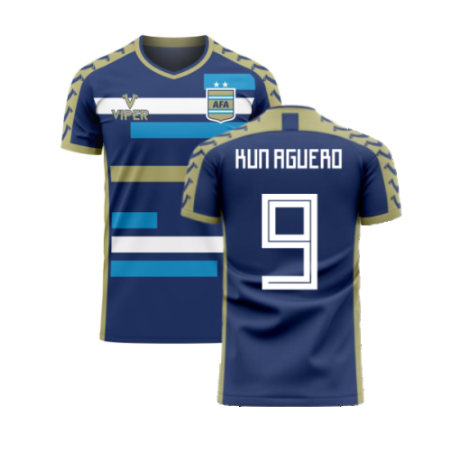 Argentina 2024-2025 Away Concept Football Kit (Viper) (KUN AGUERO 9)