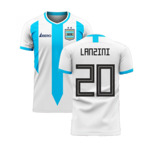 Argentina 2024-2025 Home Concept Football Kit (Libero) (LANZINI 20)