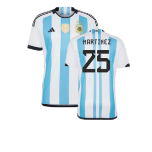 Argentina 2022 World Cup Winners Home Shirt (MARTINEZ 25)