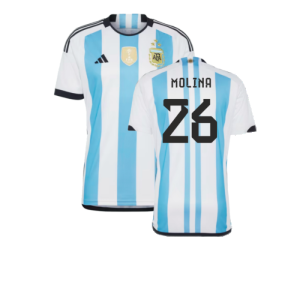 Argentina 2022 World Cup Winners Home Shirt (MOLINA 26) Argentina 2022 World Cup Winners Home Shirt (MOLINA 26)