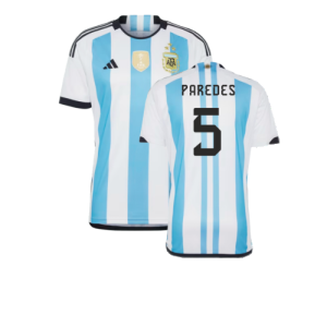 Argentina 2022 World Cup Winners Home Shirt (PAREDES 5)