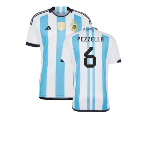 Argentina 2022 World Cup Winners Home Shirt (PEZZELLA 6)