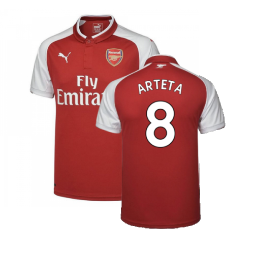 Arsenal 17/18 Home Football Shirt Adult Size XS ((Excellent) XS) (Arteta 8)