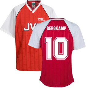 Arsenal 1988 Home Retro Football Shirt (BERGKAMP 10)